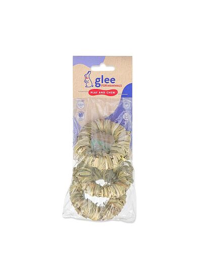Glee Παιχνίδι Τρωκτικών Alfalfa Wooden Rings 7cm (3τμχ)