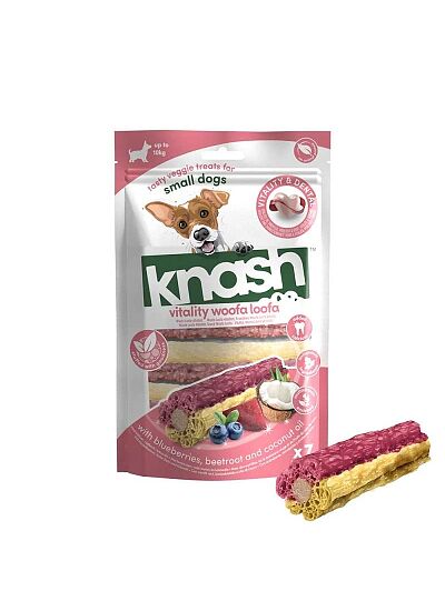Knash Λιχουδιές Σκύλου για Ζωντάνια με Μύρτιλο, Παντζάρι & Λάδι Καρύδας 126gr