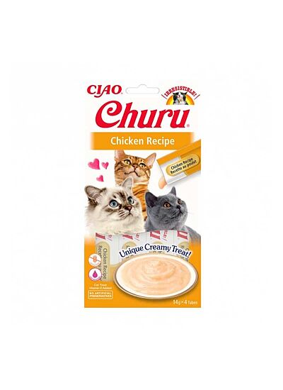 Ciao Churu Λιχουδιά σε Κρέμα με Γεύση Κοτόπουλο για Γάτες (4x14gr)