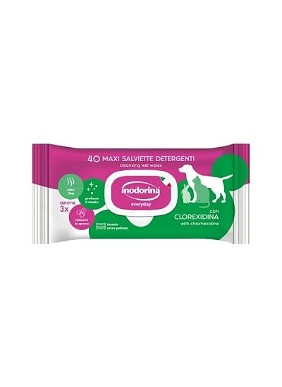 Inodorina Μαντηλάκια Refresh Clorexidine 20x30cm (40τμχ)