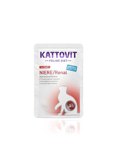 Kattovit Renal Φακελάκι Πατέ με Μοσχάρι 85gr