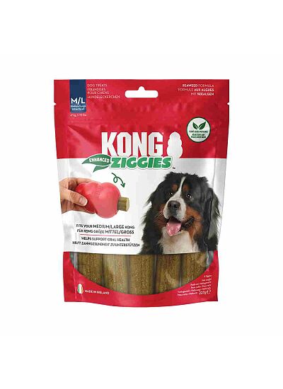 Kong Ziggies Enhanced Λιχουδιές Dental Για Σκύλους 227gr