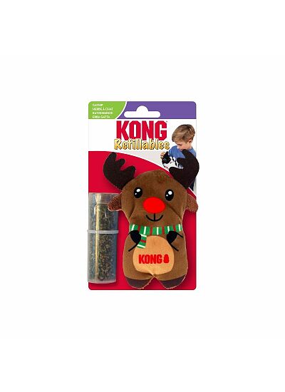 Kong Holiday Refillables Τάρανδος Χριστουγεννιάτικο Παιχνίδι Γάτας (12cm)