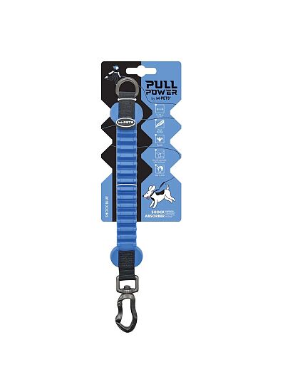 M Pets Pull Power Shock Λουρί με Σύστημα Απορρόφησης Κραδασμών Μπλε