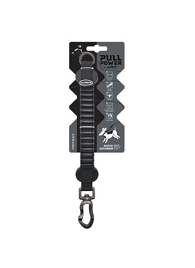 M Pets Pull Power Shock Λουρί με Σύστημα Απορρόφησης Κραδασμών Μαύρο