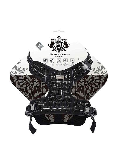 M Pets Haute Couture Επιστήθιο H Harness Μαύρο