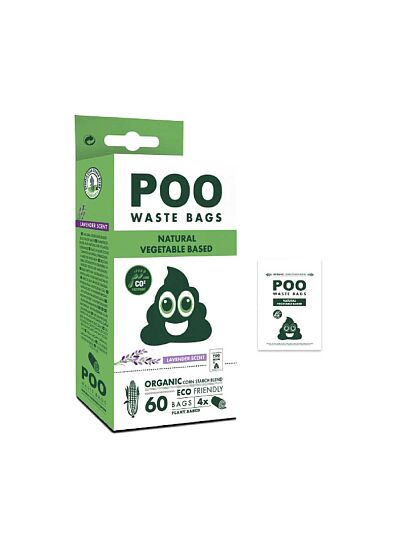 M Pets Βιοδιασπώμενες Σακούλες Υγιεινής από Άμυλο με Άρωμα Λεβάντας (60 τμχ.)