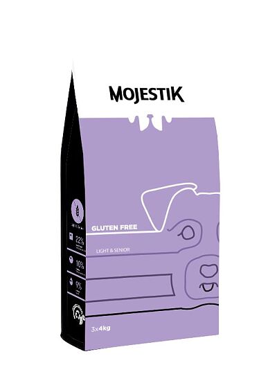 Mojestik Gluten Free Light & Senior με Βοδινό 12Kg