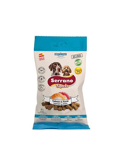 Mediterranean Serrano Snacks Salmon & Tuna Λιχουδιά για Σκύλους 100gr