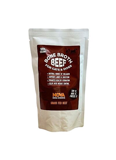 Nova Dog Chews Ζωμός Από Κόκκαλα Μοσχάρι 230ml