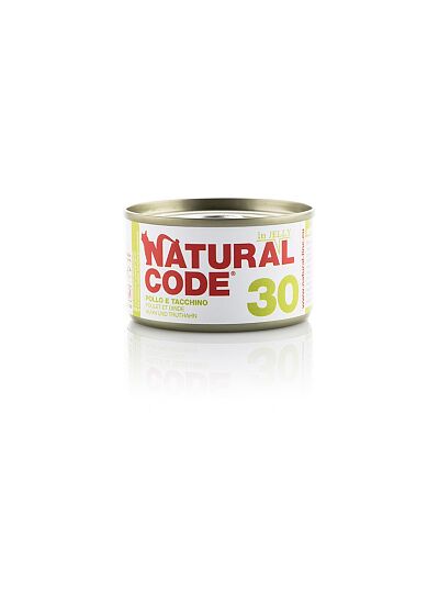 Natural Code 30 Κονσέρβα με Κοτοπουλο & Γαλοπούλα 85gr