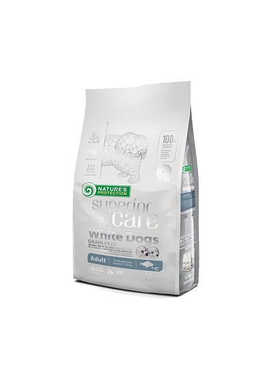 Nature's Protection Grain Free Adult Small & Mini White Dog Breeds with White Fish 1,5Kg