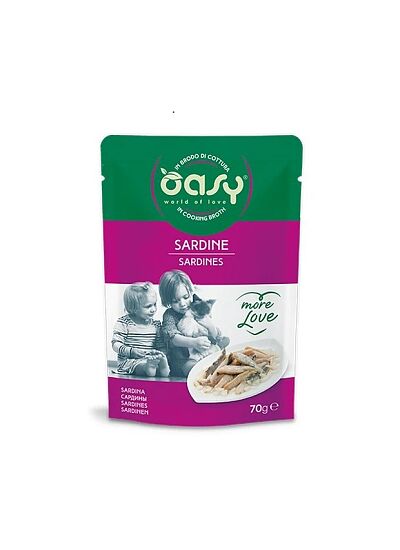 Oasy Cat More Love Φακελάκι Σαρδέλα 70gr
