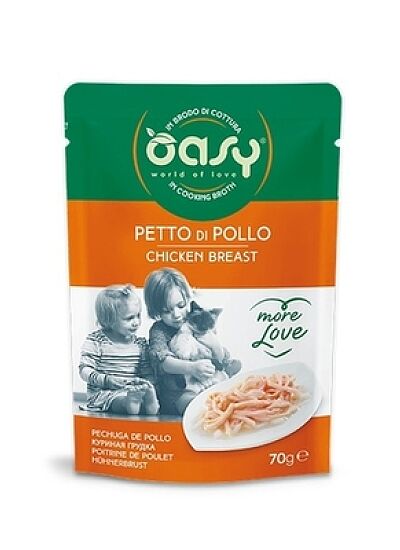 Oasy Cat More Love Φακελάκι Κοτόπουλο 70gr
