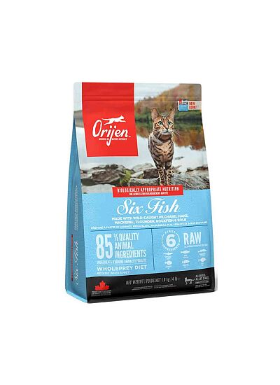 Orijen Six Fish Grain Free για Γάτα 1,8Kg