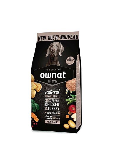 Ownat Ultra Dog Low Grain Adult Medium Chicken & Turkey 12Kg