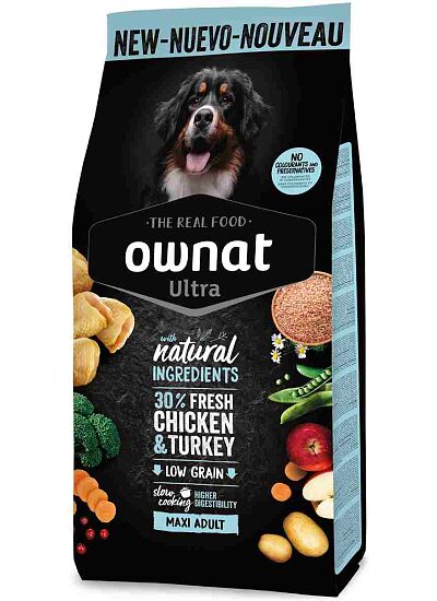 Ownat Ultra Dog Low Grain Adult Maxi Chicken & Turkey 12Kg