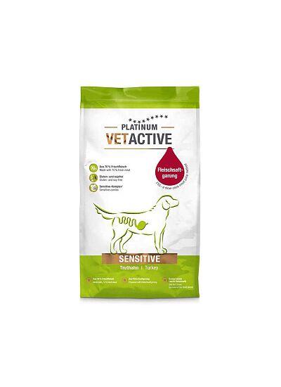 Platinum Vetactive Sensitive Μαγειρευτή   Ξηρά Τροφή Με Γαλοπούλα 5Kg