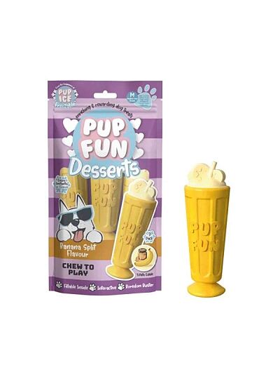 Pup Fun Παγωτό Σκύλου με Γεύση Μπανάνα Split 90gr (3τμχ)