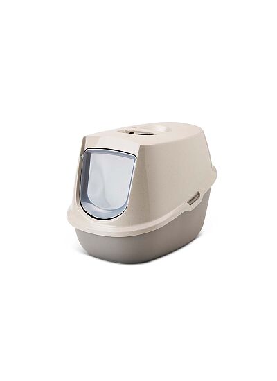 Savic Manon Happy Planet Κλειστή Τουαλέτα Γάτας Μπεζ Με Γκρι (54.5x39x39cm)