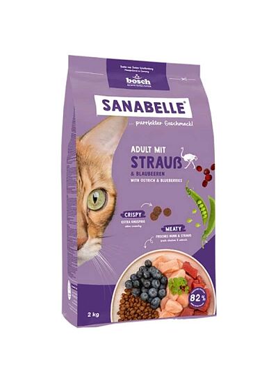Sanabelle Low Grain Cat Adult με Στρουθοκάμηλο 2Kg