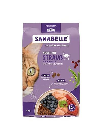 Sanabelle Low Grain Cat Adult με Στρουθοκάμηλο 8Kg