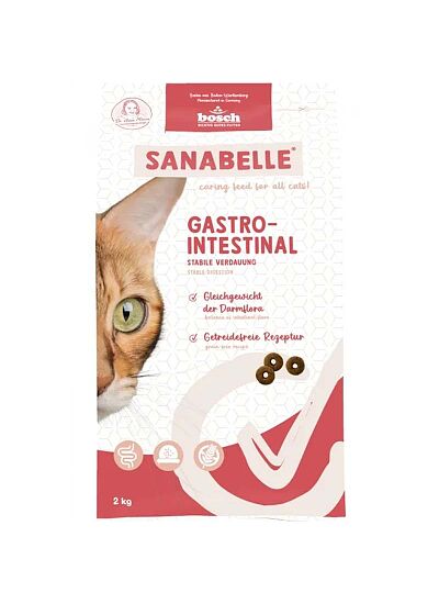 Sanabelle Low Grain Cat Adult Gastrointestinal με Φρέσκα Πουλερικά 2Kg