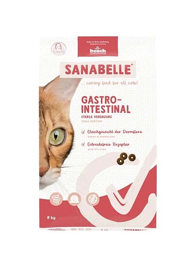 Sanabelle Low Grain Cat Adult Gastrointestinal με Φρέσκα Πουλερικά 8Kg