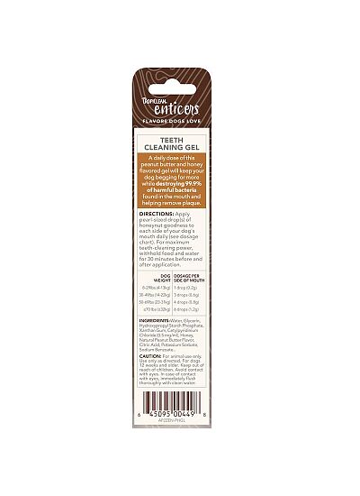 Tropiclean Enticers Teeth Cleaning Gel Για Σκύλους Με Γεύση Φυστικοβούτυρο & Μέλι 59ml