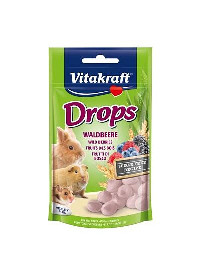 Vitakraft Drops Λιχουδιές Τρωκτικών με Τροπικά Φρούτα 75gr