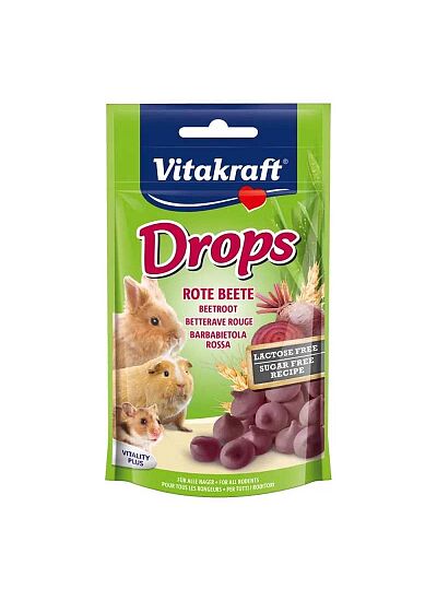 Vitakraft Drops Λιχουδιές Τρωκτικών με Παντζάρι 75gr
