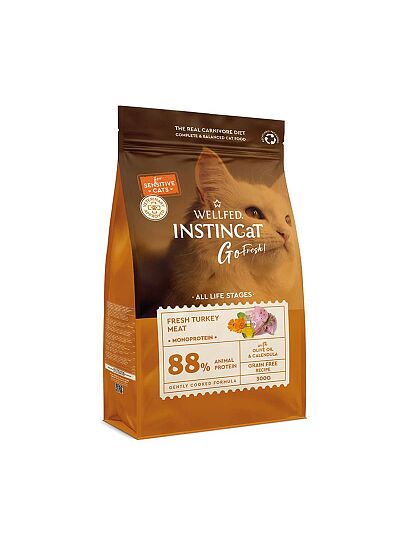 Wellfed Instincat Go Fresh All Life Stages Senstitive Turkey 1.8Kg
