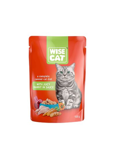 Wise Cat Adult Κουνέλι σε Σάλτσα 100gr