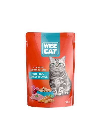 Wise Cat Adult Γαλοπούλα σε Σάλτσα 100gr