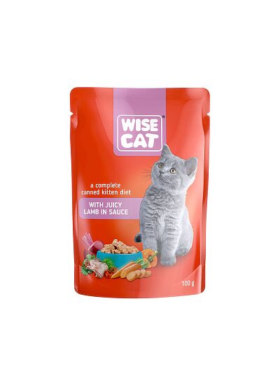 Wise Cat Kitten Αρνί Σε Σάλτσα 100gr