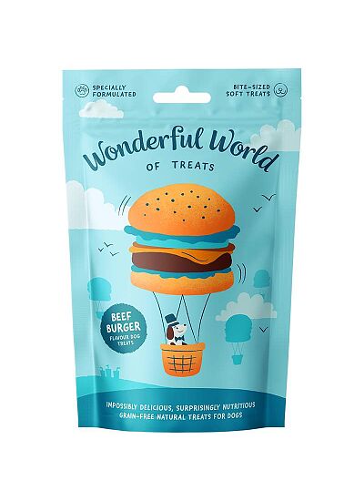 Wonderful World Beef Burger Λιχουδιά Για Σκύλους Με Γεύση Μοσχάρι 50gr