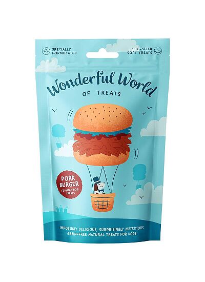 Wonderful World Pork Burger Λιχουδιά Για Σκύλους Με Γεύση Χοιρινό 50gr
