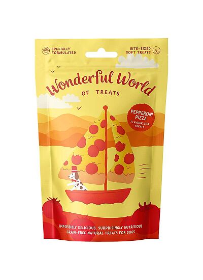 Wonderful World Pepperoni Pizza Λιχουδιά Για Σκύλους Με Γεύση Πεπερόνι Πίτσα 50gr