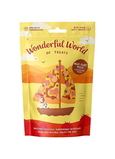 Wonderful World Meat Feast Pizza Λιχουδιά Για Σκύλους Με Γεύση Meat Feast 50gr