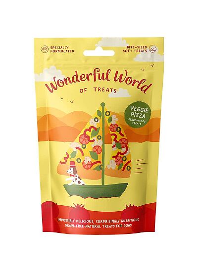 Wonderful World Veggie Pizza Λιχουδιά Για Σκύλους Με Λαχανικά 50gr