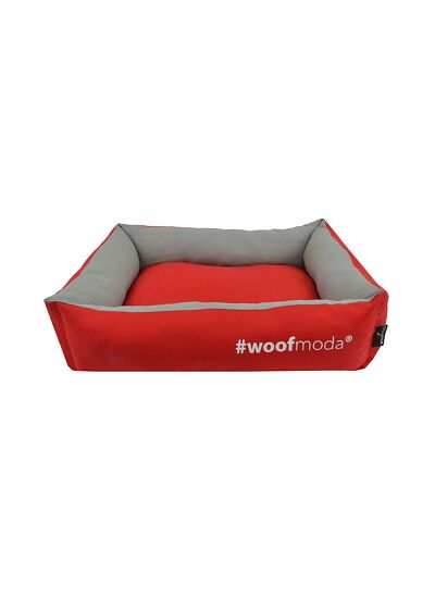 Woofmoda Κρεβάτι Πουφ Ορθογώνιο για Σκύλους & Γάτες Κόκκινο