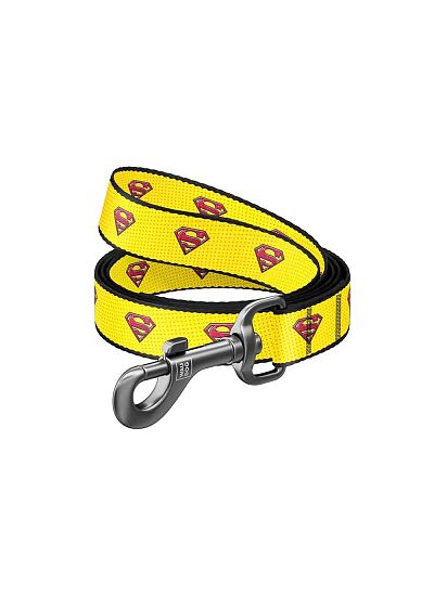 Wau Dog Οδηγός Περιπάτου Nylon Short Leash   Superman Yellow 20mm (122cm)