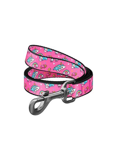 Wau Dog Οδηγός Περιπάτου Nylon Short Leash   Unicorns (122cm)