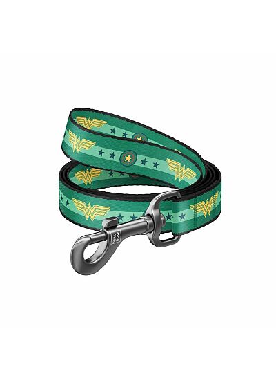 Wau Dog Οδηγός Περιπάτου Nylon Short Leash   Wonder Woman Green (122cm)