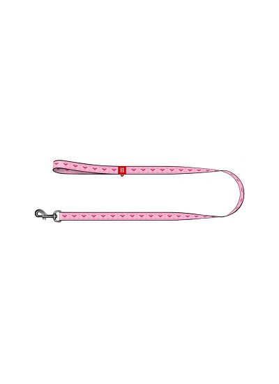 Wau Dog Οδηγός Περιπάτου Nylon Short Leash   Wonder Woman Light Pink 25mm L (122cm)