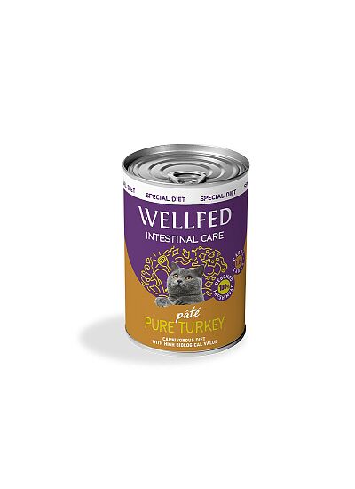 Wellfed Cat Adult Intestinal Care Sterilised Πατέ Με Γαλοπούλα 400gr