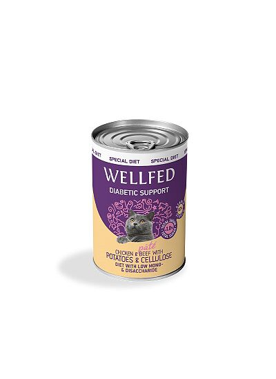 Wellfed Diabetic Support Πατέ Κοτόπουλο & Βοδινό με Πατάτες & Κυτταρίνη 400gr