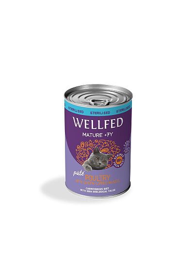 Wellfed Mature 7+ Πατέ με Πουλερικά και Πράσινο Μύδι 400gr