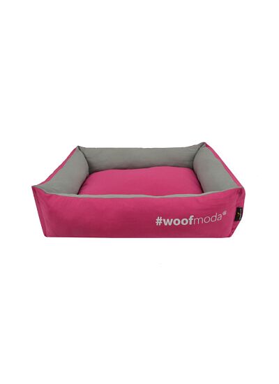 Woofmoda Κρεβάτι Πουφ Ορθογώνιο για Σκύλους & Γάτες Φούξια