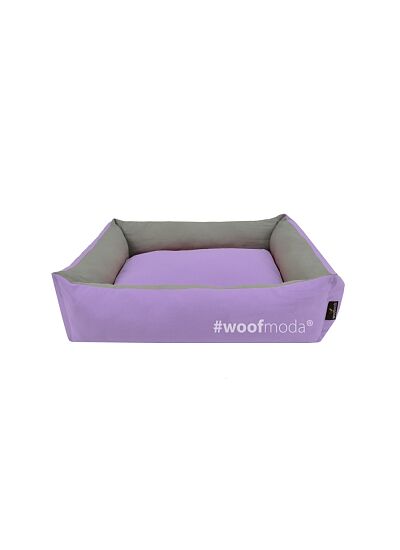 Woofmoda Κρεβάτι Πουφ Ορθογώνιο για Σκύλους & Γάτες Λιλά